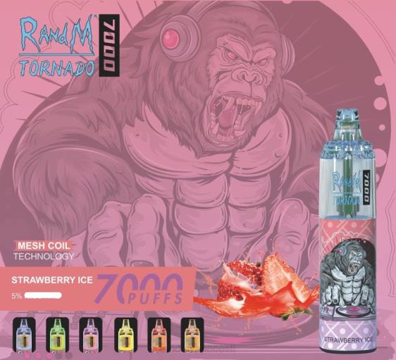 RandM Tornado 7000 õhuvoolu reguleeriv vape seade 1tk 2X4T170 tornado vape flavours mango jääl