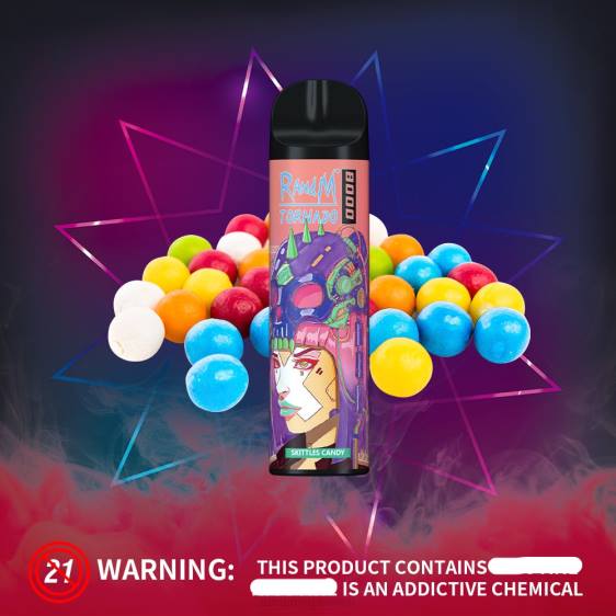 RandM Tornado 8000 õhuvoolu reguleeriv vape seade 1tk 2X4T248 RandM vape buy online mustikajää