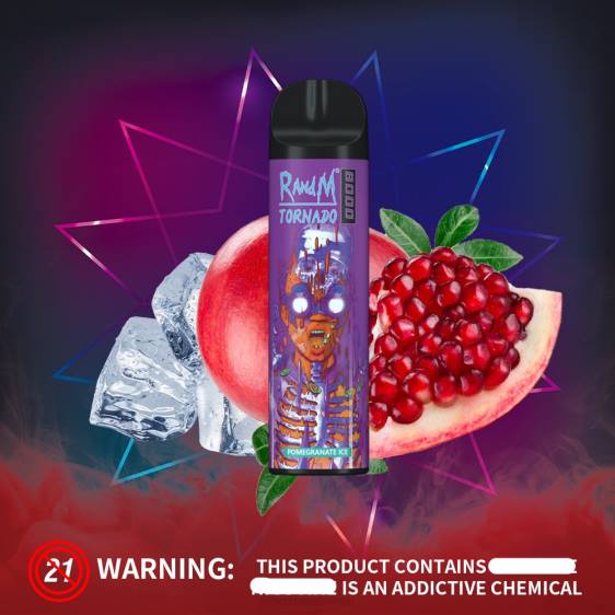 RandM Tornado 8000 õhuvoolu reguleeriv vape seade 1tk 2X4T248 RandM vape buy online mustikajää