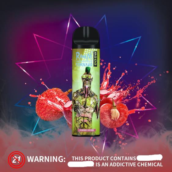 RandM Tornado 8000 õhuvoolu reguleeriv vape seade 1tk 2X4T248 RandM vape buy online mustikajää